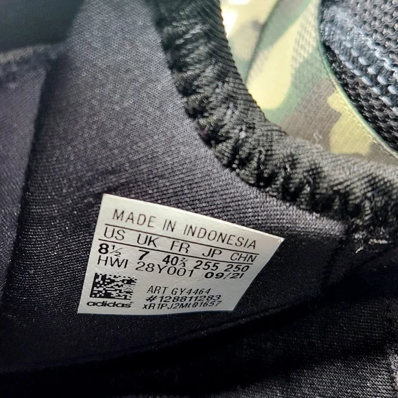 Camo Adidas Puremotion Adapt GY4464 Running Shoes, Sneakers, New Black, Size 8.5 - Picture 7 of 9